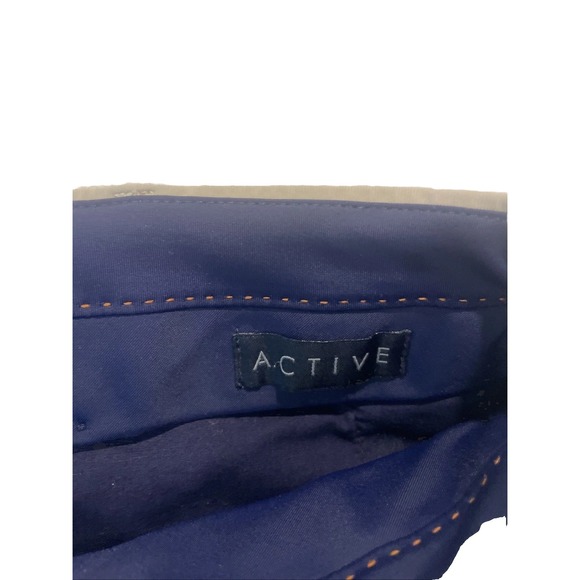 Zanella Noah Active Stretch Flat Front Mens Pants Italy TAN Size 32x30 EXCELLENT - Picture 5 of 11